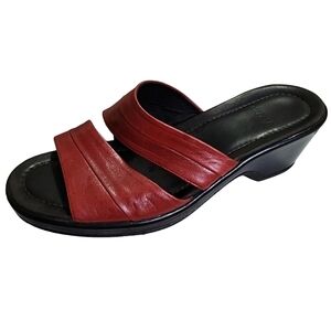 Dansko Red Sandal Slide Wedge Heel - EUR 41, (10.5 US)